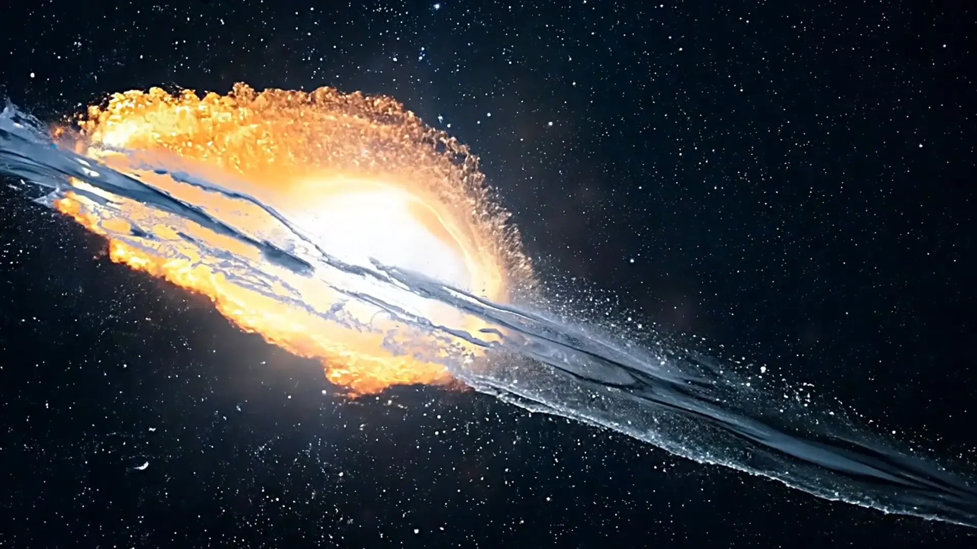 Spectacular Comet Tail Overlay for Sci-Fi Logo Animation